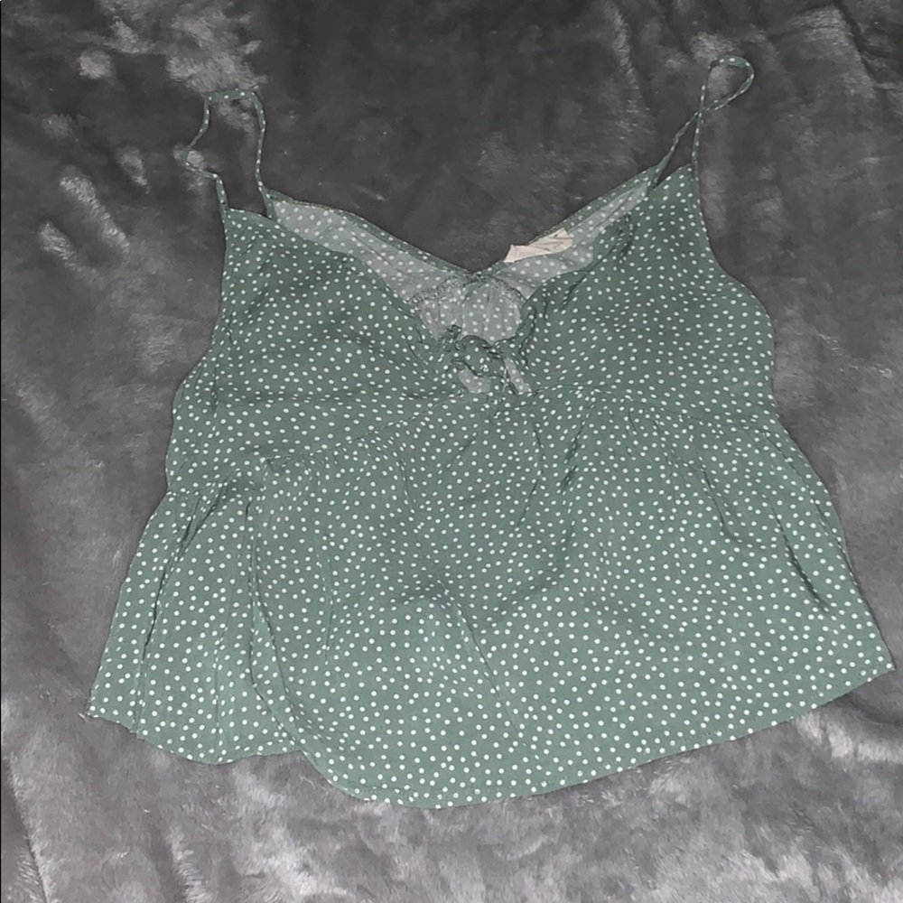 Cute Size M Polka Dot Tank Crop Top